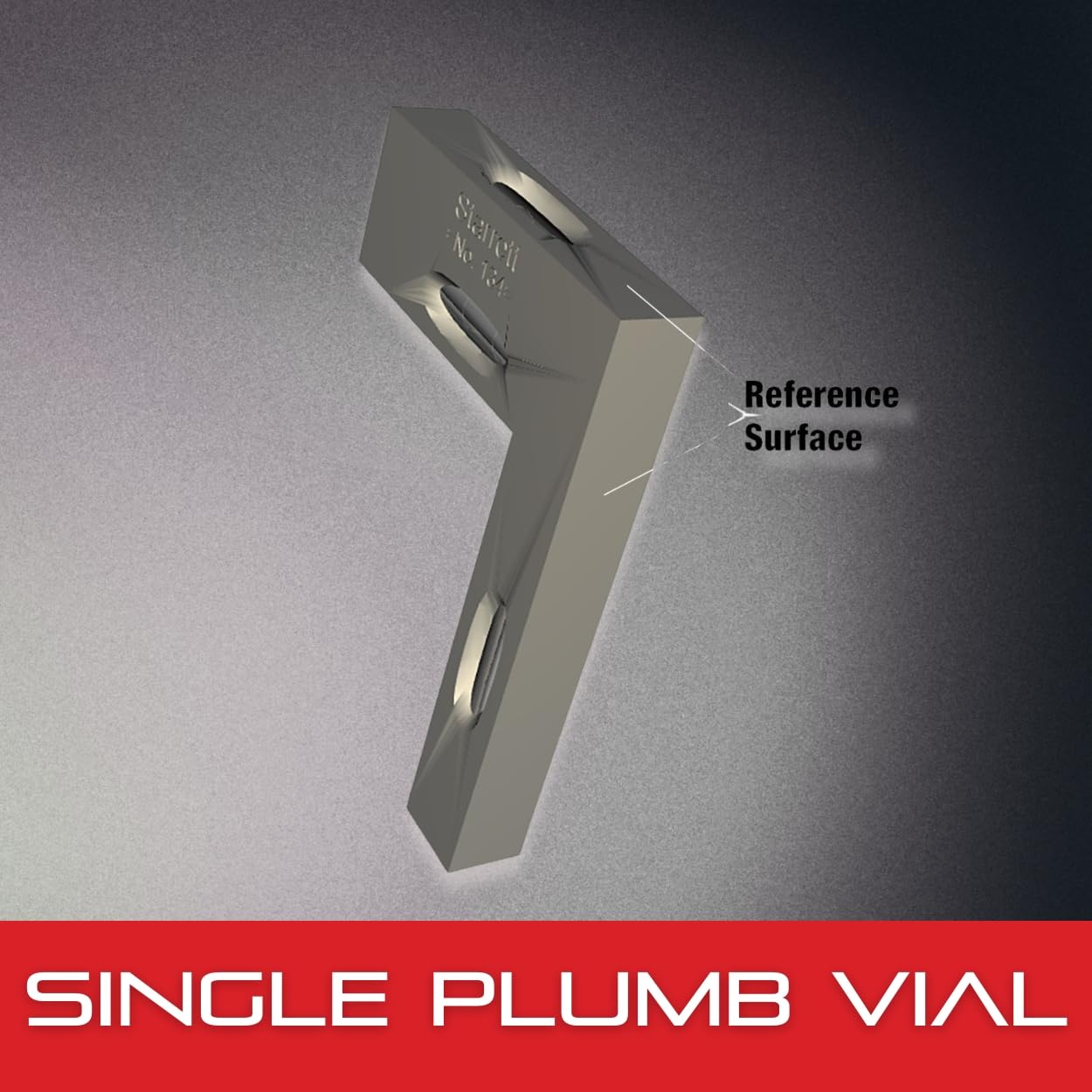 Starrett Cross Test Level and Plumb - Cast Iron, Satin Nickel