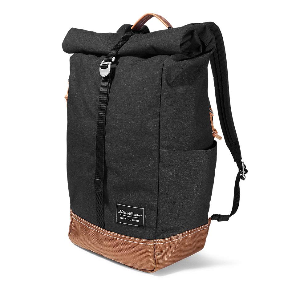 Eddie Bauer Bygone Rolltop Bag, Black ONE SIZE Regular