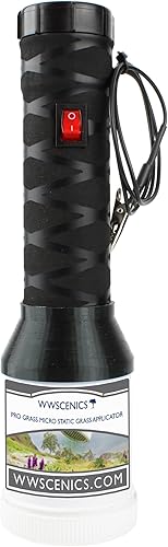 Miniatura 2 de War World Scenics Pro Grass Micro aplicador de césped estático y kit de paisajes - Modelo de ferrocarril Diorama