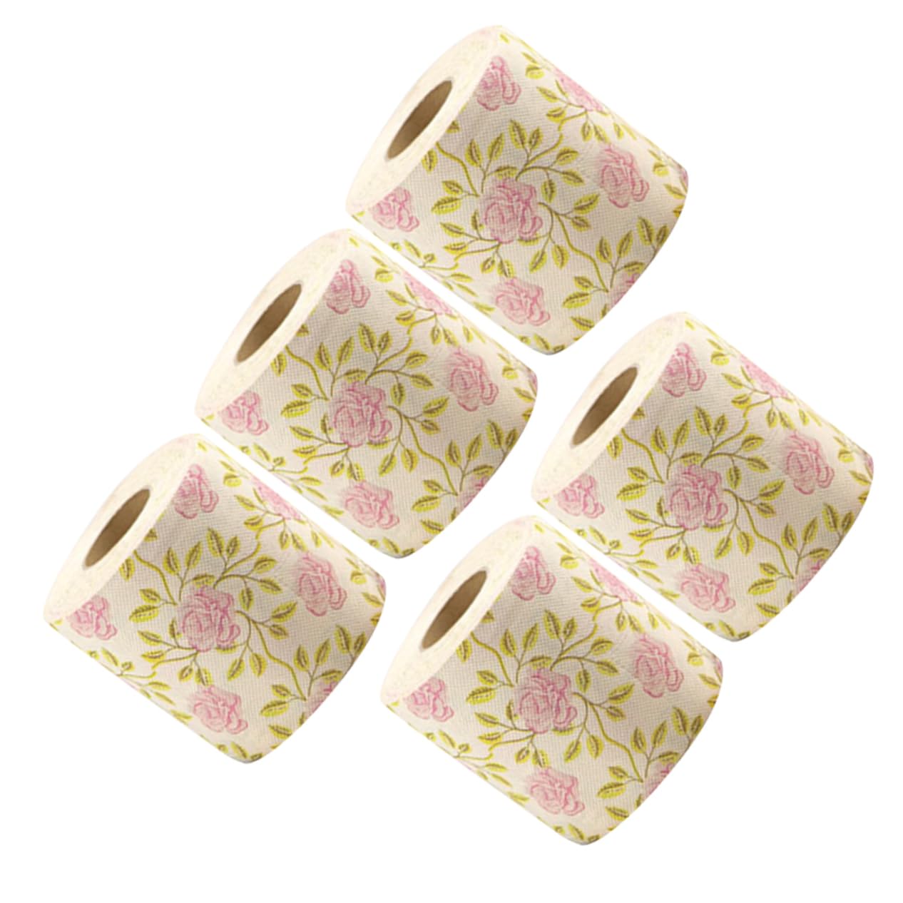 5rollen Toilettenpapier Mit Blumenparty-motiv in Rosenmuster Dekoratives Toilettenpapier Aus Papier Für Hotels Restaurants Und Zuhause