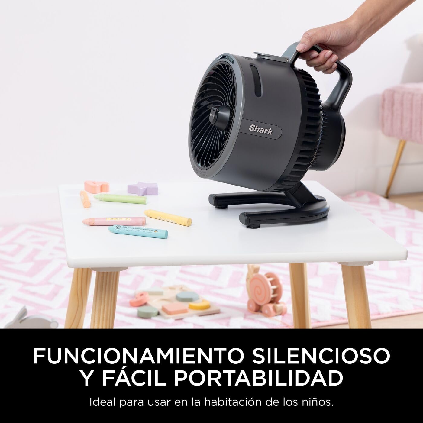 Shark FlexBreeze HydroGo, potente ventilador silencioso portátil con nebulización, para interior y exterior, resistente, con o sin cable, pequeño y ligero, 5 ajustes de velocidad, Gris FA050EU — view 6