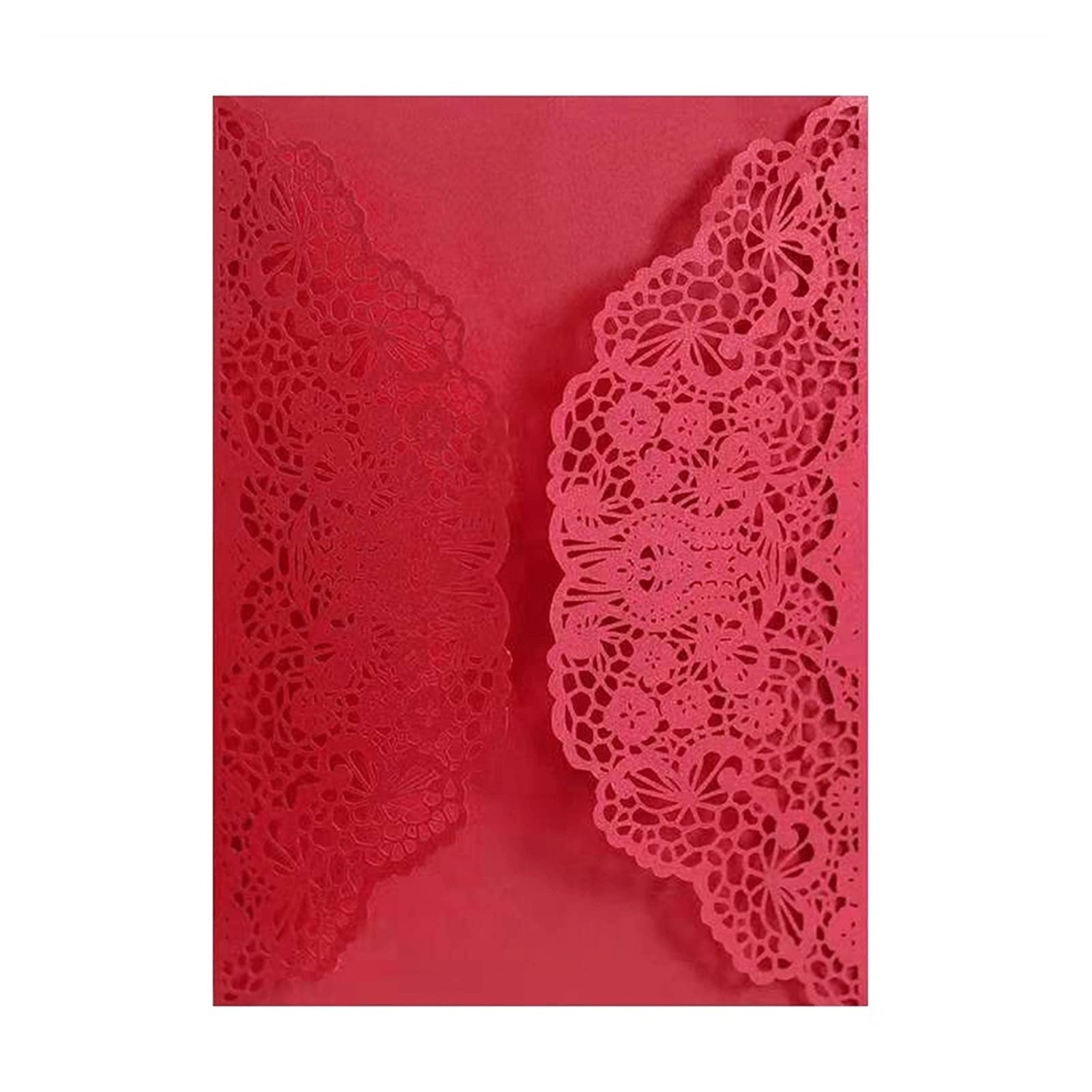 Geburtstagskarten 2. 5PCS. Hochzeitseinladung Grußkarte Laser Schnitt mit schönen Blumen Design Für Geburtstagsgeschäft Danksagung Party Supplies Überraschung Geschenk Geburtstagskarte ( Color : Red )
