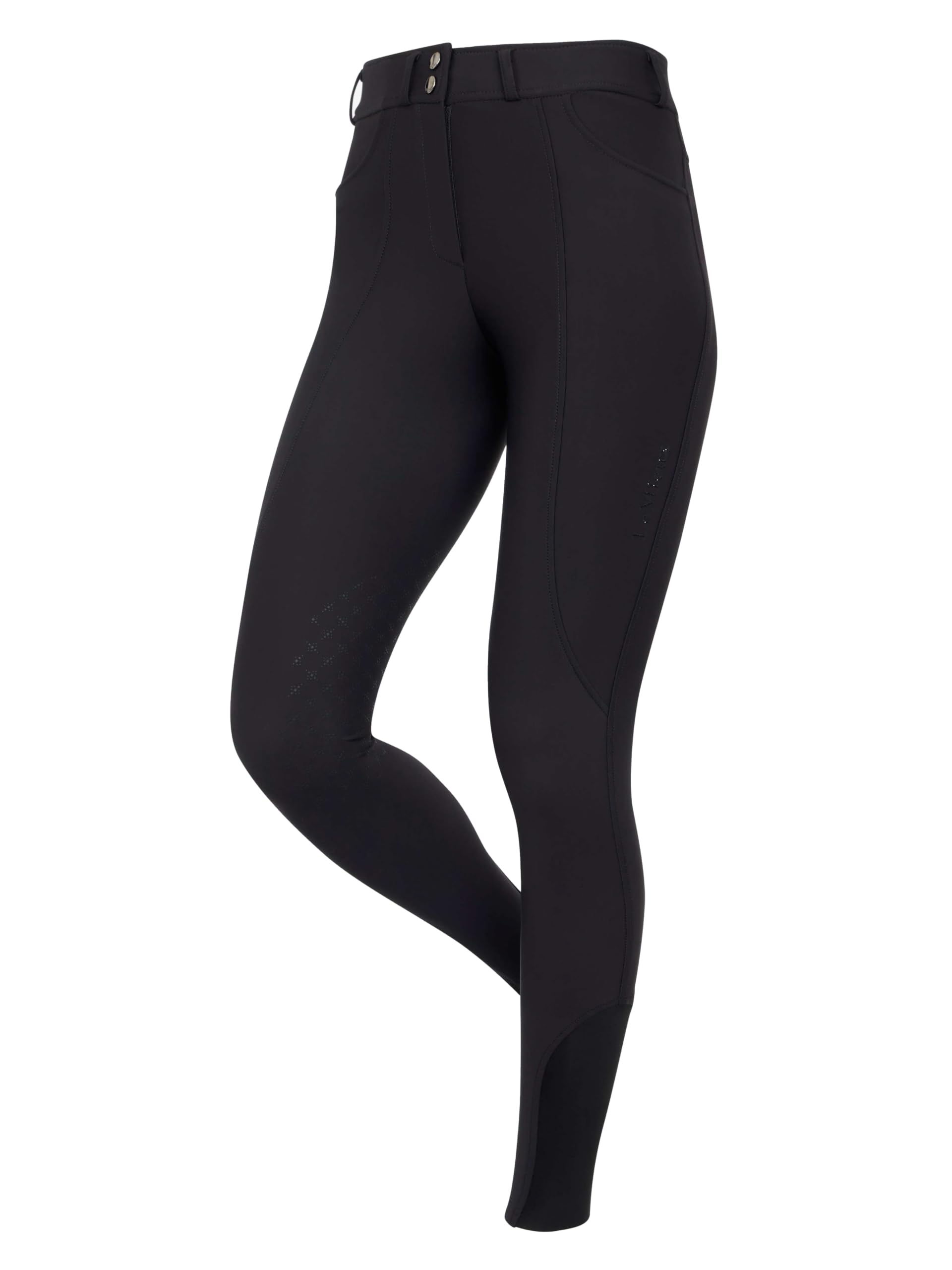 Lemieux Women's Black Brilliance Knee Grip Breeches - Uk10