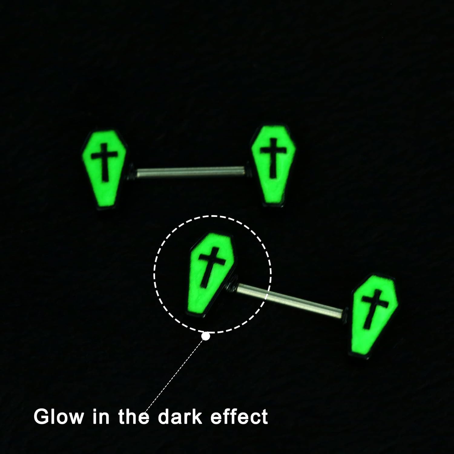 Miniatura 3 de Jewseen Piercing de pezón para pezón para pezón 049oz para mujer piercing para el cuerpo para Halloween