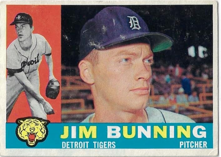 Jim Bunning Collectible Baseball Card - 1960 Topps Baseball Card #502 (Tigers)