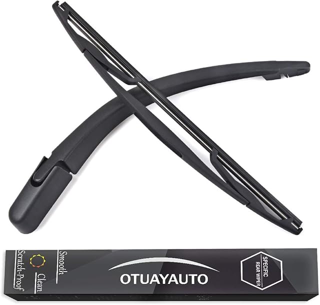 Rear Windshield Wiper Blade And Arm Set for C1 | Aygo | 107, OTUAYAUTO Back Windscreen Wiper Arm Blade Cover Cap Set