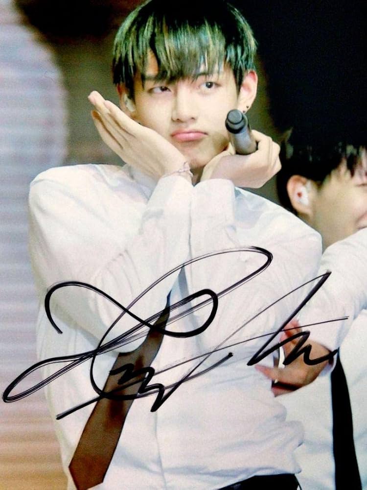 V直筆サイン入り2Lサイズ写真…BTS…防弾少年団　28 V直筆サイン入り2Lサイズ写真…BTS…防弾少年団28