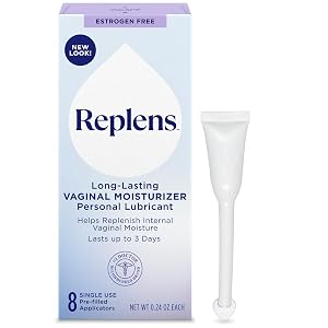 Replens Long Lasting Vaginal Moisturizer for Vaginal Dryness Doctor Recommended Estrogen-Free 8 Pre-Filled Applicators