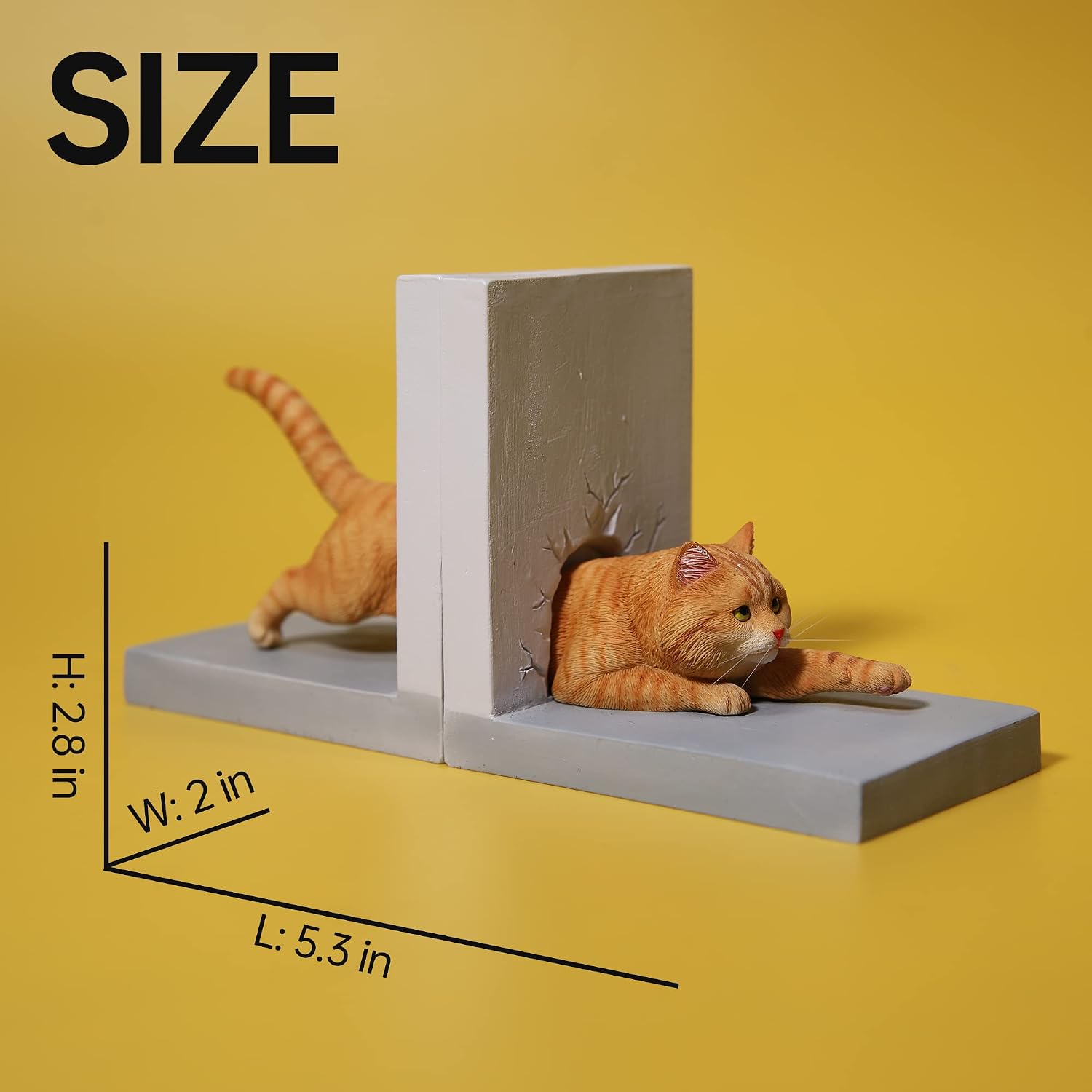 MMOS X JXK The Cat is Passing Through The Wall with Intricate Details Gift for Cat Lovers