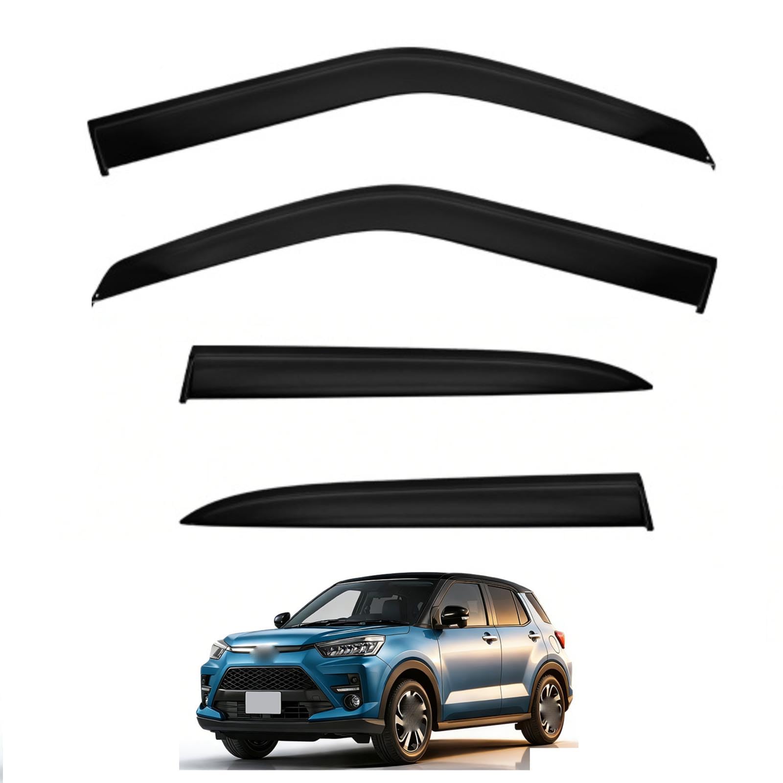 Toyota Raize MK1/A200 ウィンドウバイザー Amazon.com: Window Visors for Toyota RAIZE MK1-A200 2019-2025