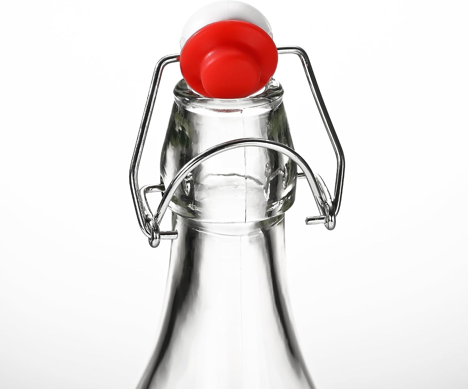 Fox Run Glass Flip Top Bottle, 1 Liter Air Tight Bottle with Flip Top Lid, 12.5" x 3.4"