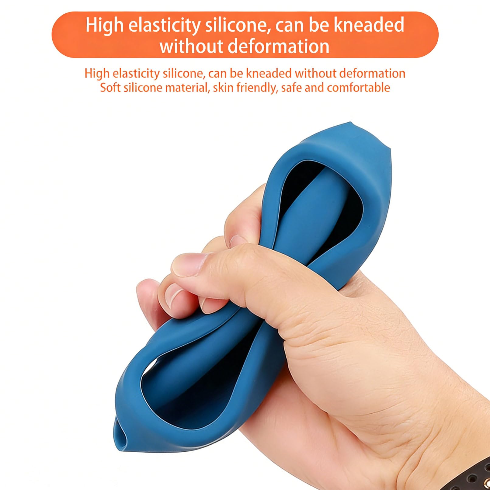 easyBee Etui do Soundcore Select 4 Go przenośne z karabińczykiem, płynny silikon, odporne na uderzenia, etui ochronne, głośnik Bluetooth, torba do przenoszenia, niebieskie