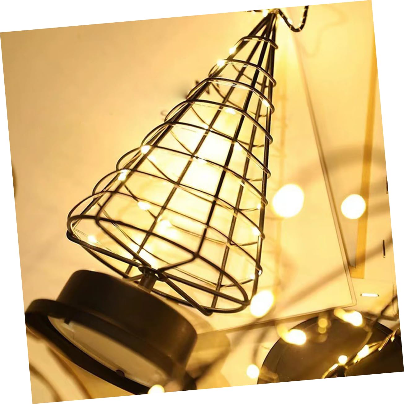 Alipis 2 Stück LED Weihnachtsbaum Dekoration aus Fünfzackiger Stern Tischlampe für Schlafzimmer und Wohnzimmer Warme Beleuchtung für Festliche