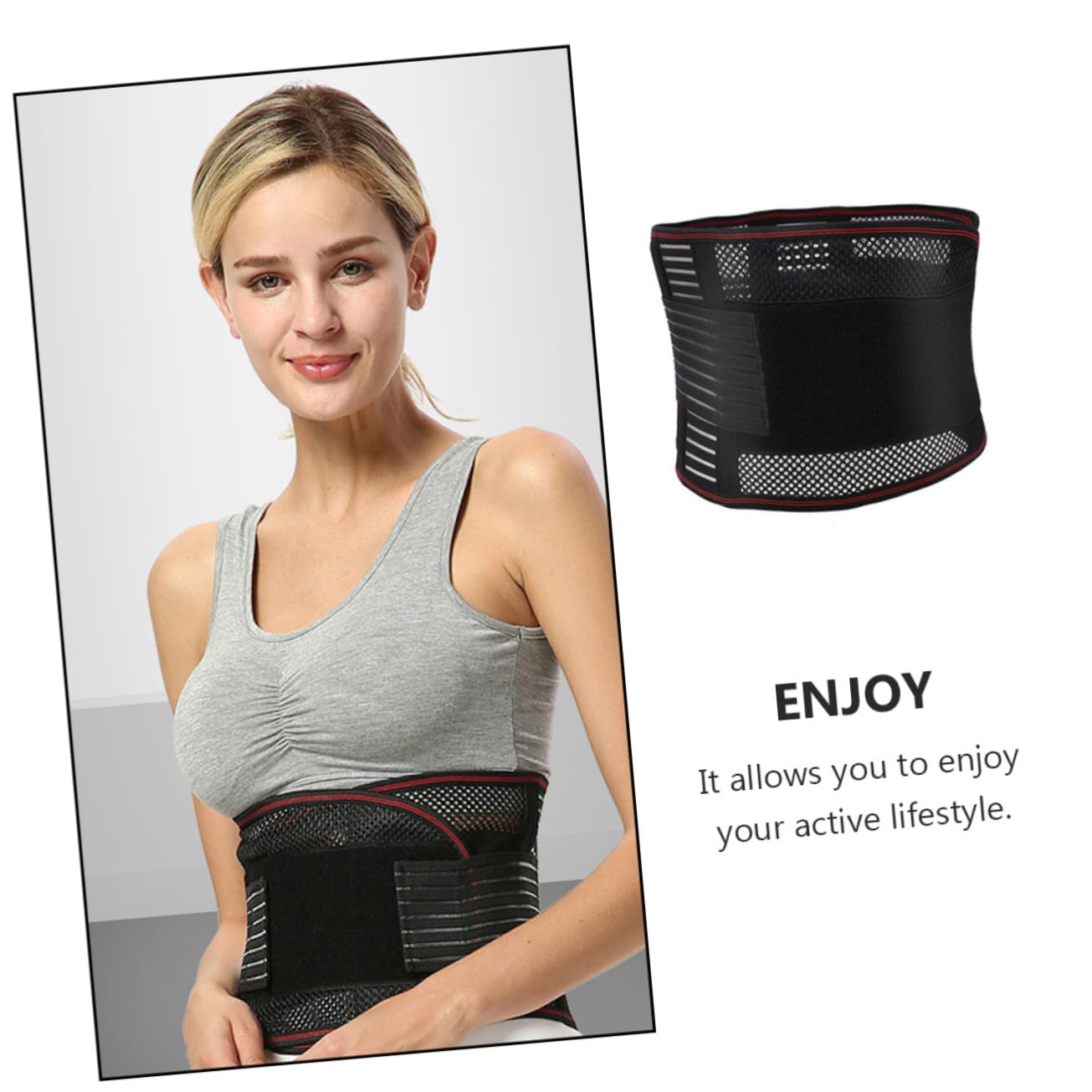 FRCOLOR Breathable Gym Belt Weight Lifting Belt Lumbar Brace Unisex Made of Material Easy to Wear