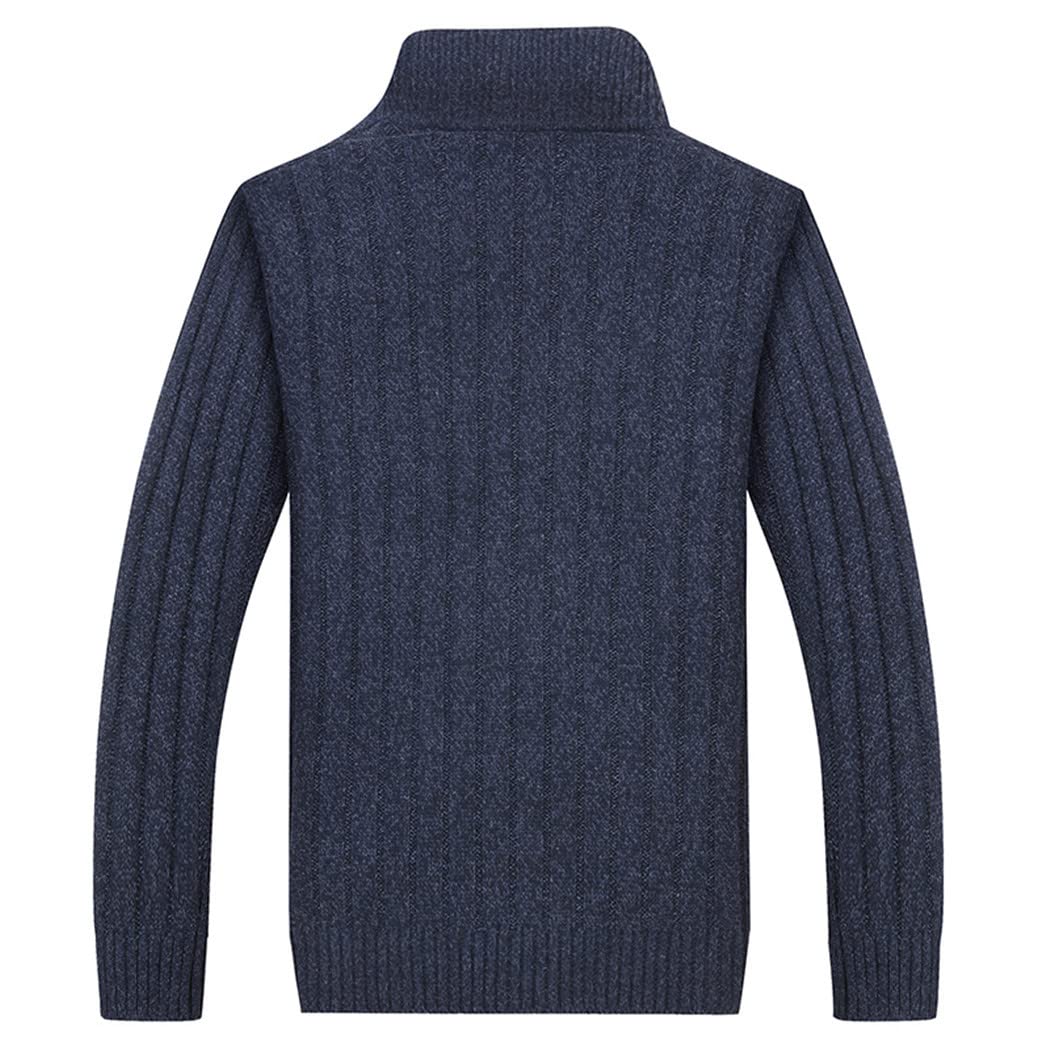 WEGUKRI Dicker warmer Herren-Pullover für Herbst und Winter, marineblau, XXXXXXXXL