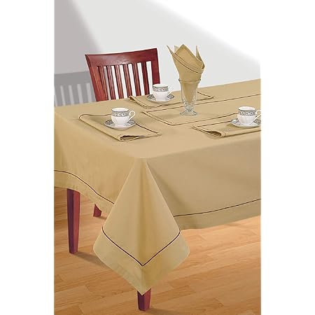 Swayam Multipurpose Cotton (274 cm x 150 cm) Table Cover/Cloth for 8 ...