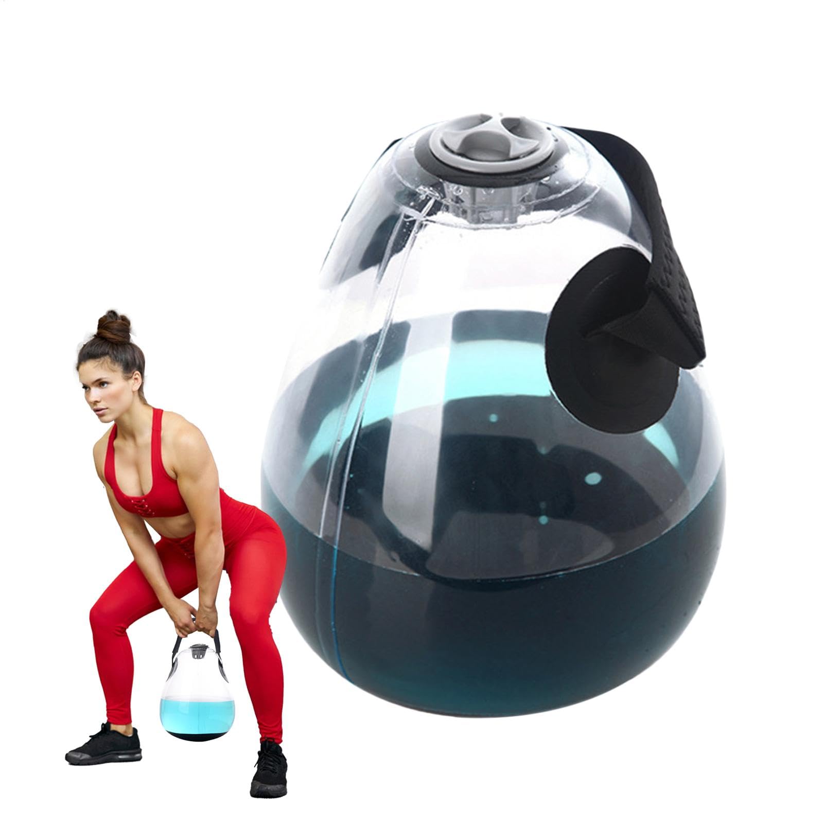 Nadmuchiwany zestaw hantli kettlebell, fitness, trening siłowy, pojemność około 10 kg, przenośny wszechstronny i zrównoważony sprzęt do ćwiczeń, siłownia, materiał podróżny, przezroczysty PVC