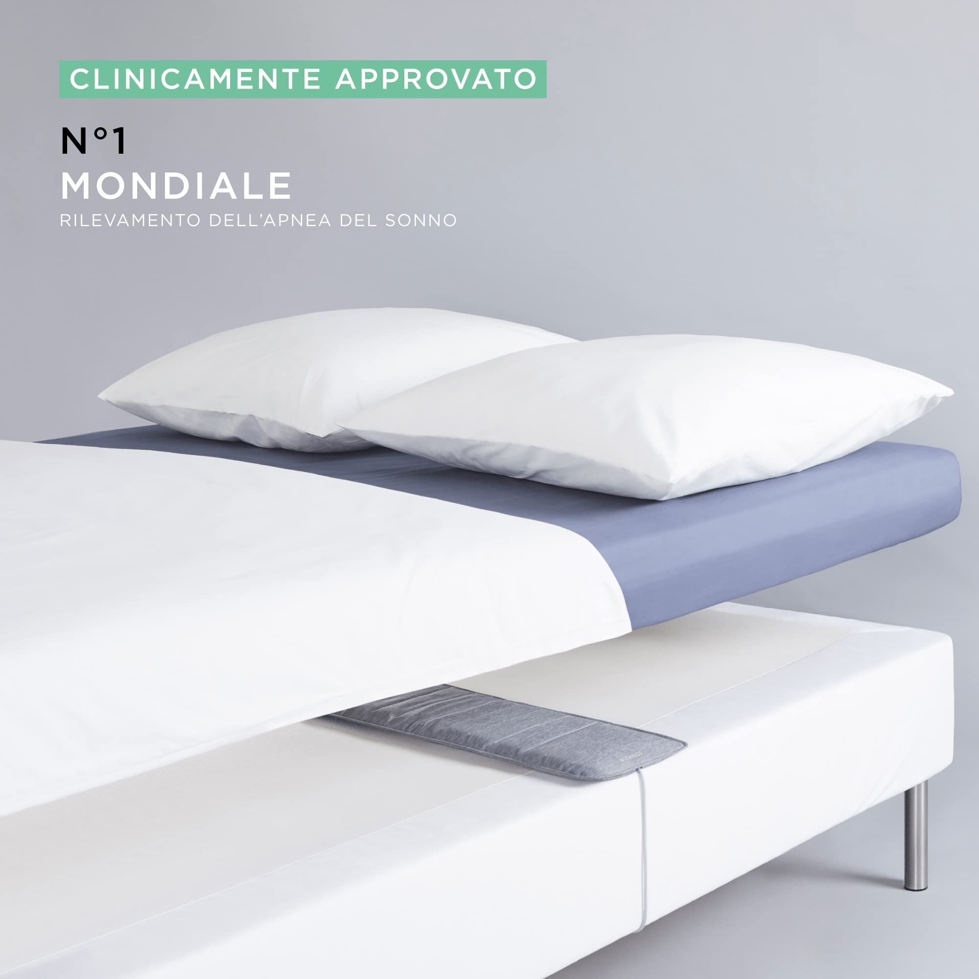 Withings Pacchetto Sleep Analyzer - 2 dispositivi di monitoraggio del sonno, con rilevamento dell'apnea notturna e analisi del ciclo del sonno, Grigio