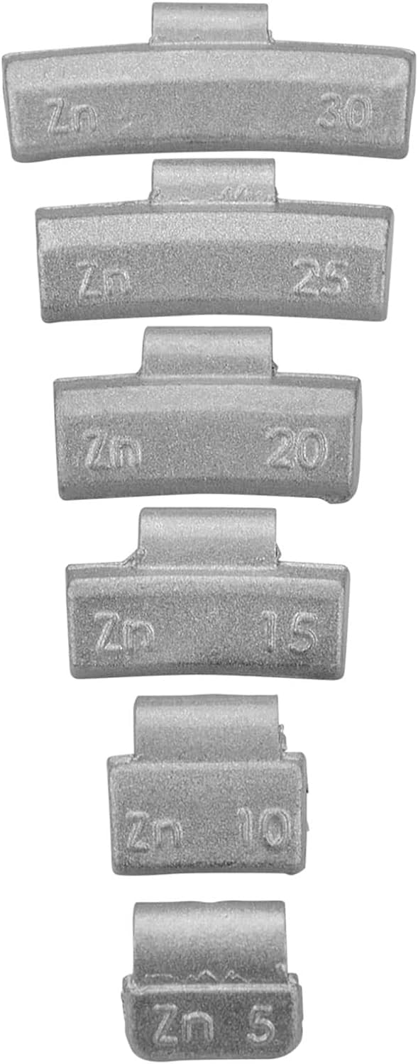 Kit Haskyy Da 225 Pesi A Percussione Per Cerchi In Acciaio – Da 5 A 30 G, Con Rivestimento In Plastica, 2 Anni Di Garanzia