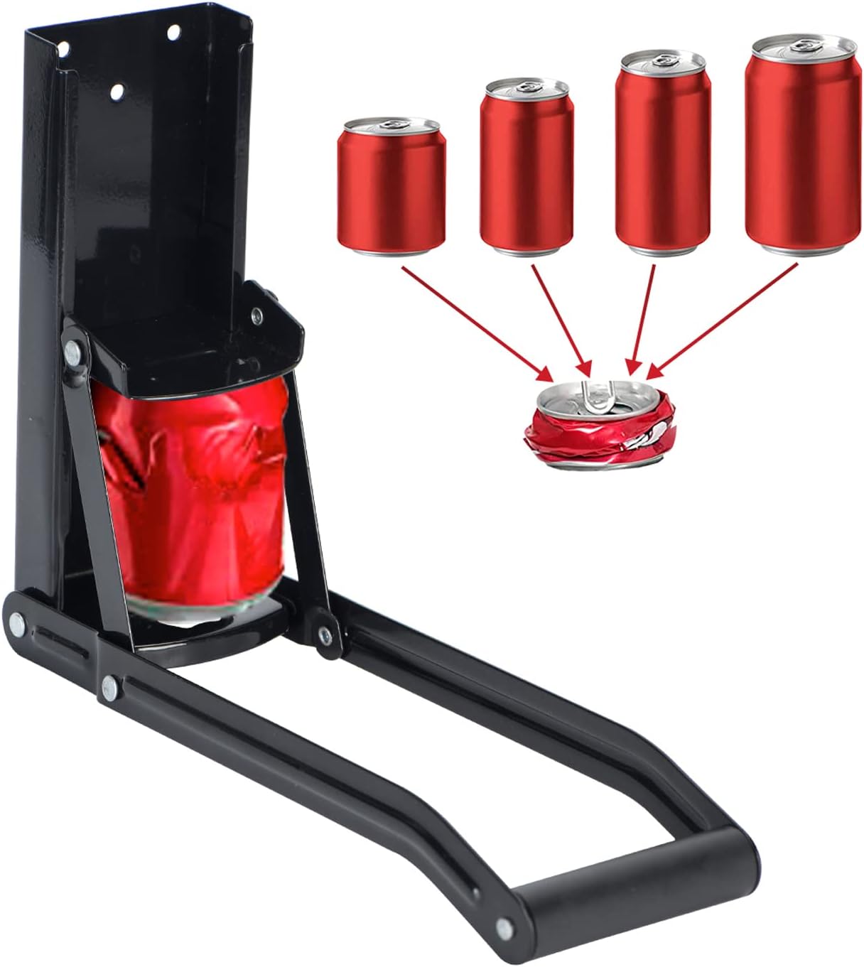 Metal Can Crusher 16 oz. Heavy Duty Wall Mounted Smasher