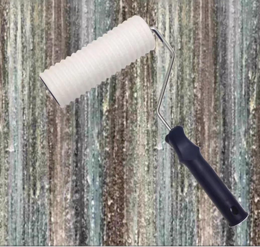 Rullo for pittura, rullo for pittura con motivo, rullo for pittura in gomma da 8 pollici con texture in mattoni, strumento for pittura con effetto grana con manico, strumento for decorazione murale fa