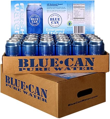 Blue Can 50 Year Shelf Life Water
