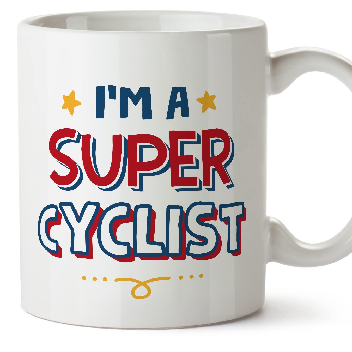 MUGFFINS Cyclist Mug - in English - I'm Super - Funny Gift for Colleagues - Ceramic 11oz Mug โ image 1