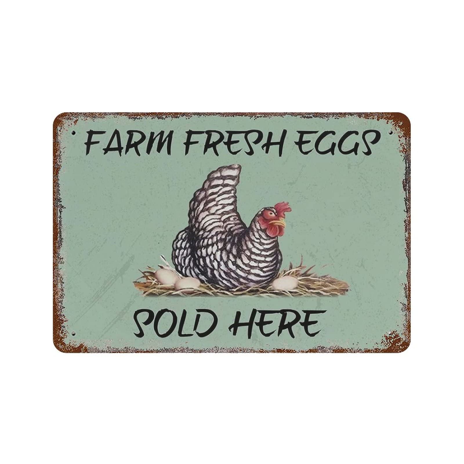 AOOEDM Chicken Coop Metal Sign for Home Coffee Garage Wall Decor Vintage Poster Bar Signs for Home Bar Retro Metal Tin Sign