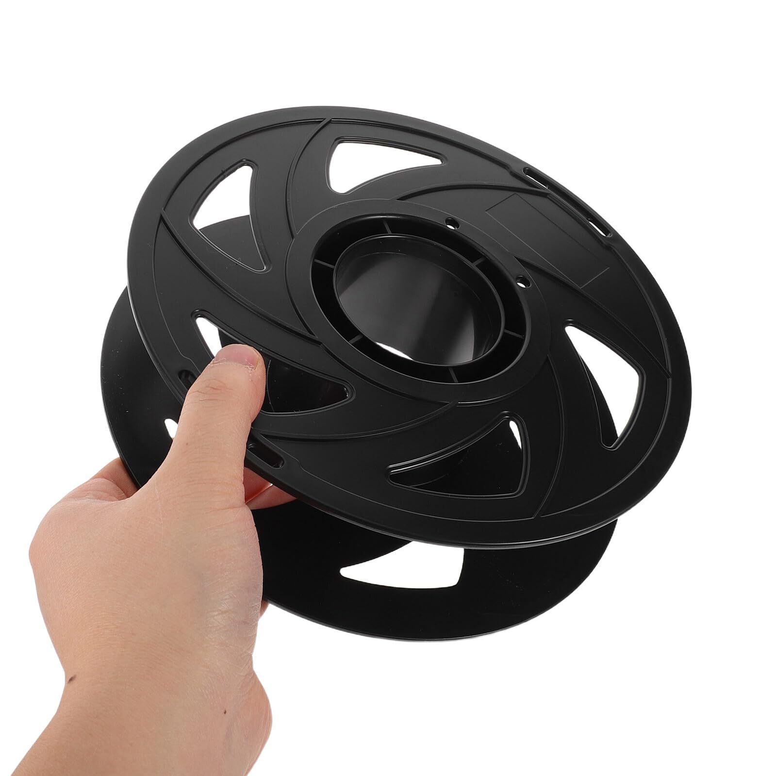 Carrete de Filamento Reutilizable para Impresora 3d de Abs Negro, Soporte de Almacenamiento Diseño de Flujo de Aire Óptimo, Paquete de 6 Unidades para Filamentos Pla y Petg