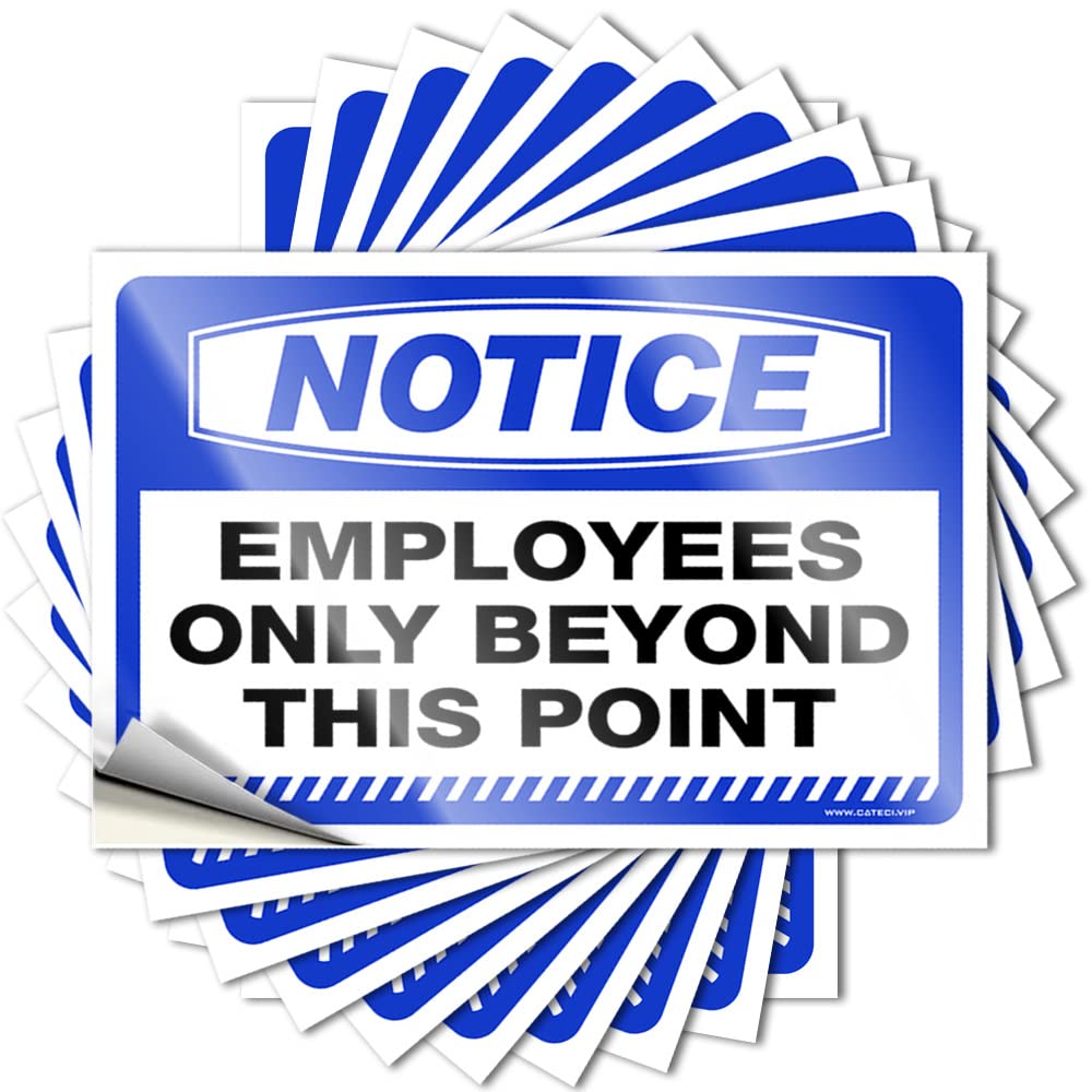 Car Stickers and Decals Notice Employees Only Beyond This Point Stickers 10 Pcs Windshield Stickers for Cars Car Stickers Funny(8X12CM)