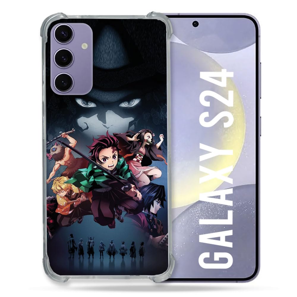 Cokitec Reinforced Case for Samsung Galaxy S24 Manga Demon Slayer Black