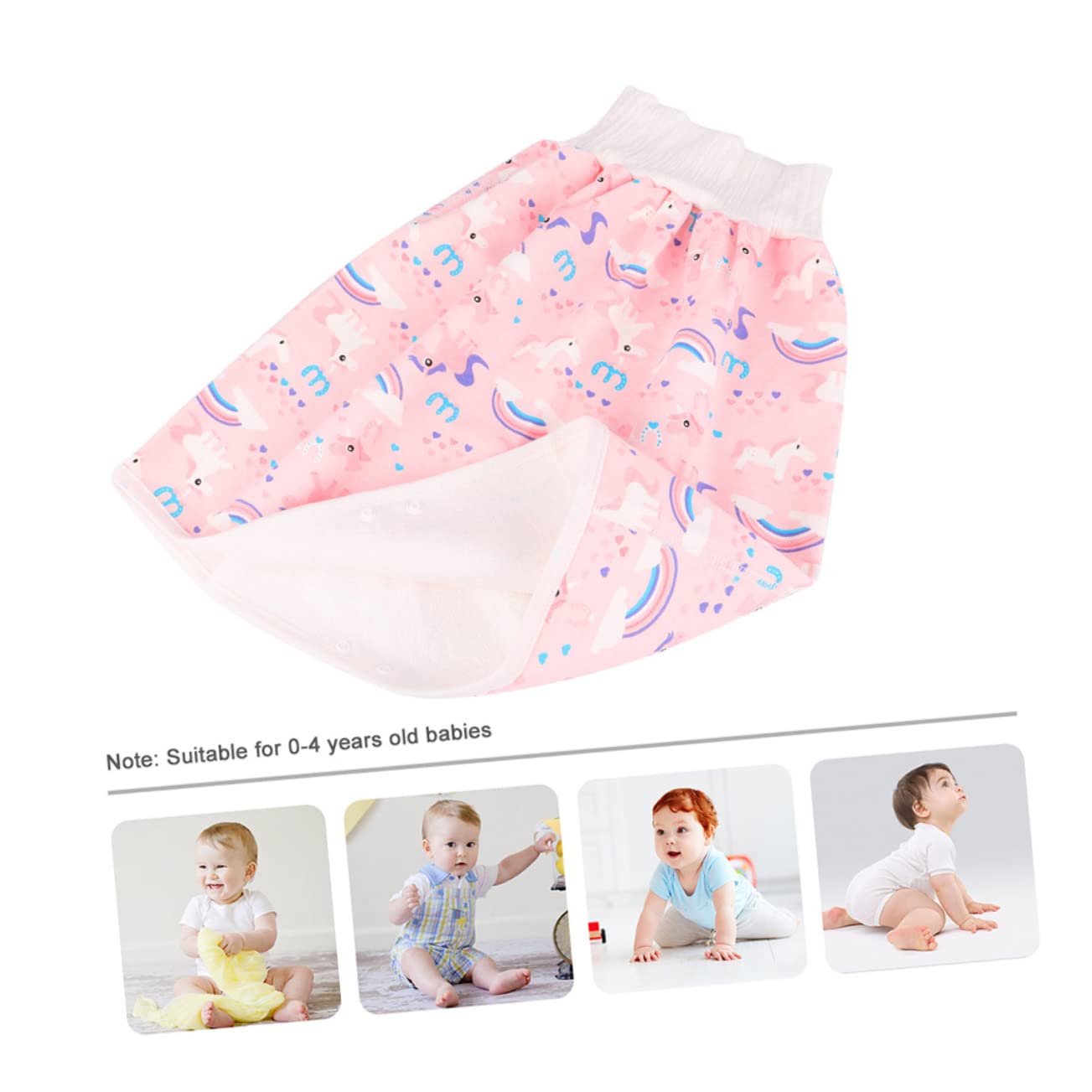 VANZACK 1 PC Leakproof Training Pants High Waist Diaper Skirt for Years Comfortable Underwear for Outdoor Activities Potty Training Easy to Clean Pink