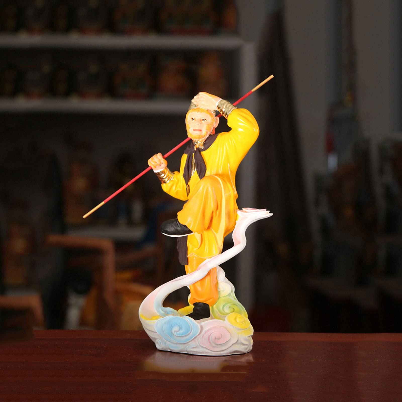 Sun Wukong Statue Decoration Monkey King Decoration Żywica Słońce Wukong Ozdoby Małpa Rzemiosła Dasheng Ozdoby Rzemiosła Dom Office Dekoracje Prezenty Dom Garden Decor Słońce Wukong Statua Figurka Mon