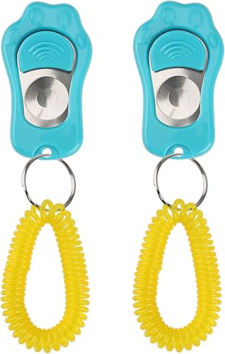 Clicker Training para perros, clicker de perro con correa de muñeca, 3 niveles de volumen ajustables para entrenamiento de perros para gatos y