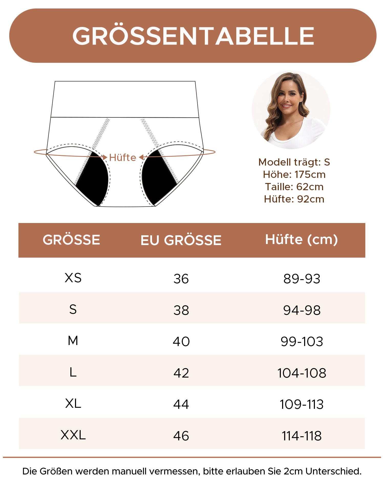 INNERSY Bragas Menstruales Flujo Abundante Bambú Cintura Alta Lavables Pack de 3