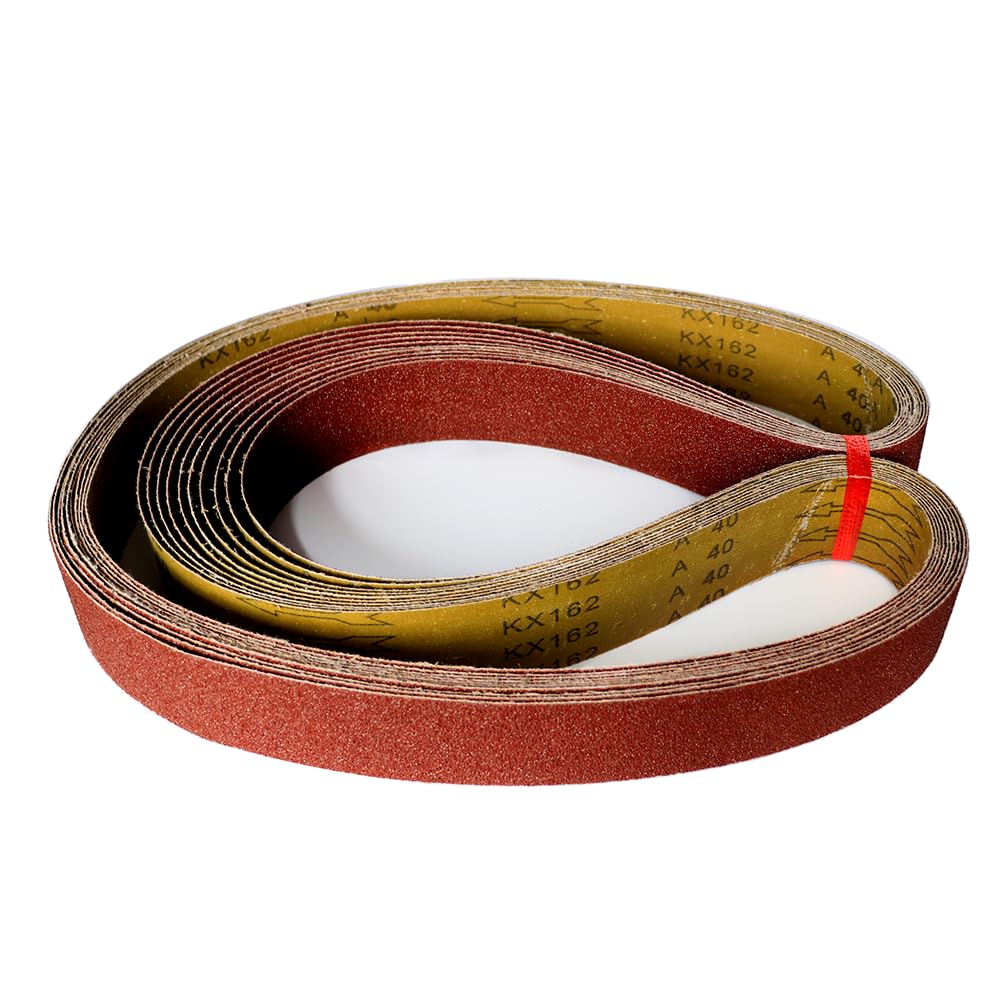 JWOO Nastri abrasivi 1800x50mm Accessori for smerigliatrice Nastri abrasivi abrasivi 40-1000 for levigatura di Metalli teneri for Legno Lucidatura (Color : 10PCS, Size : 60 Grit)