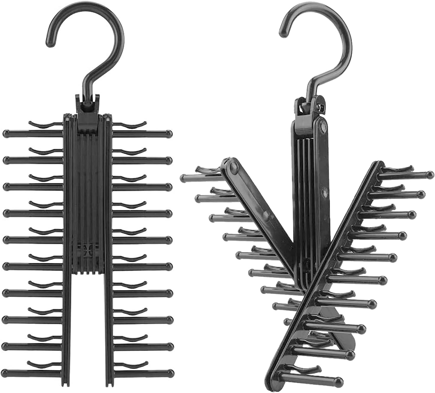 ORIJOYNA Premium Black Tie Rack Hanger XShaped Design