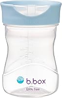 b.box Toddler Training Cup 8oz Lullaby Blue - Free Flow Open Cup for Easy Sippy to Big Kid Transition, BPA Free, Dishwasher Safe 12+ Months