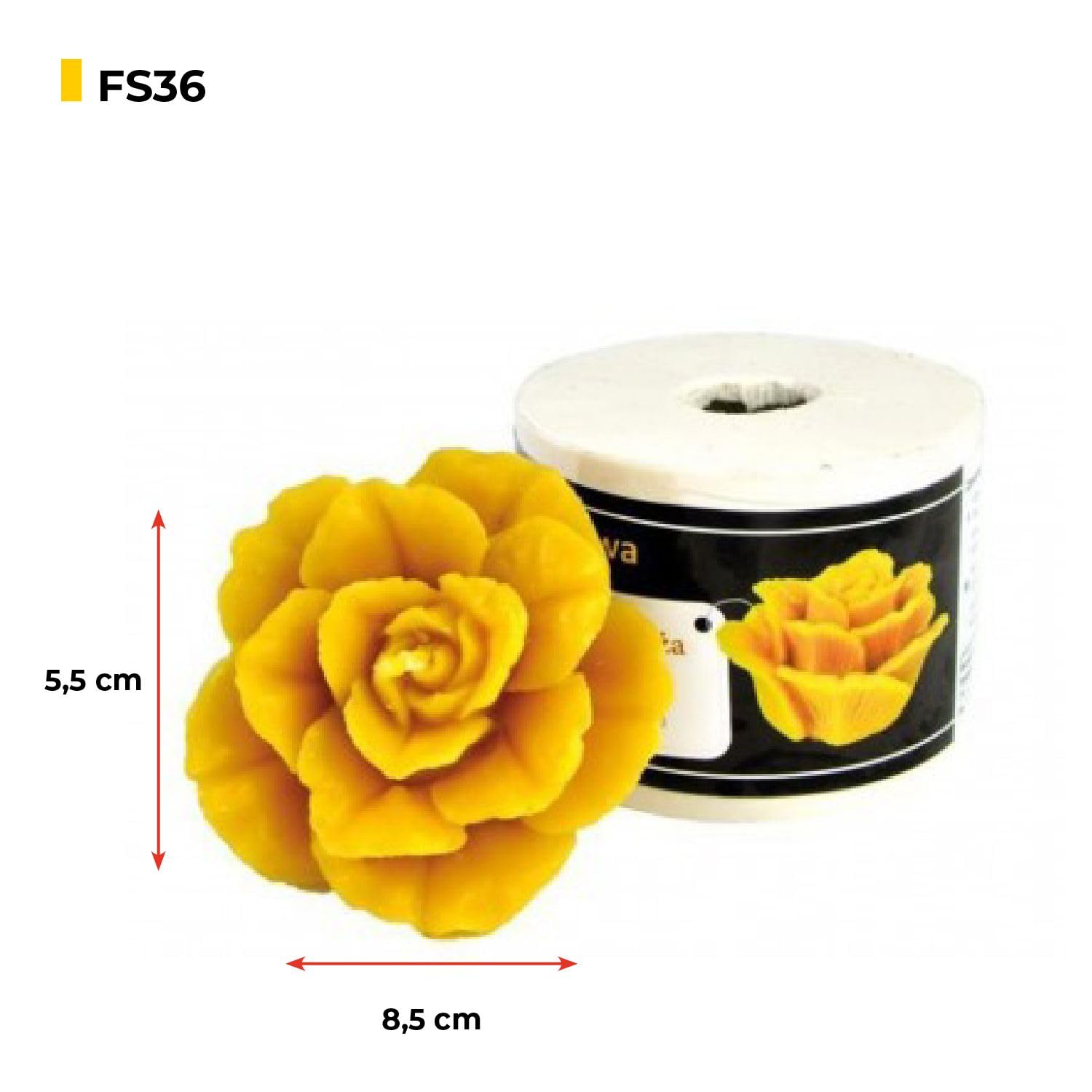 LYSON Moule à Bougie Rose Hauteur: 5,5 cm Moule en silicone pour bougies Silicone Bougie Verser Moules Bougies en cire d'abeille DIY et artisanales Bricolage Réutilisable Bougie