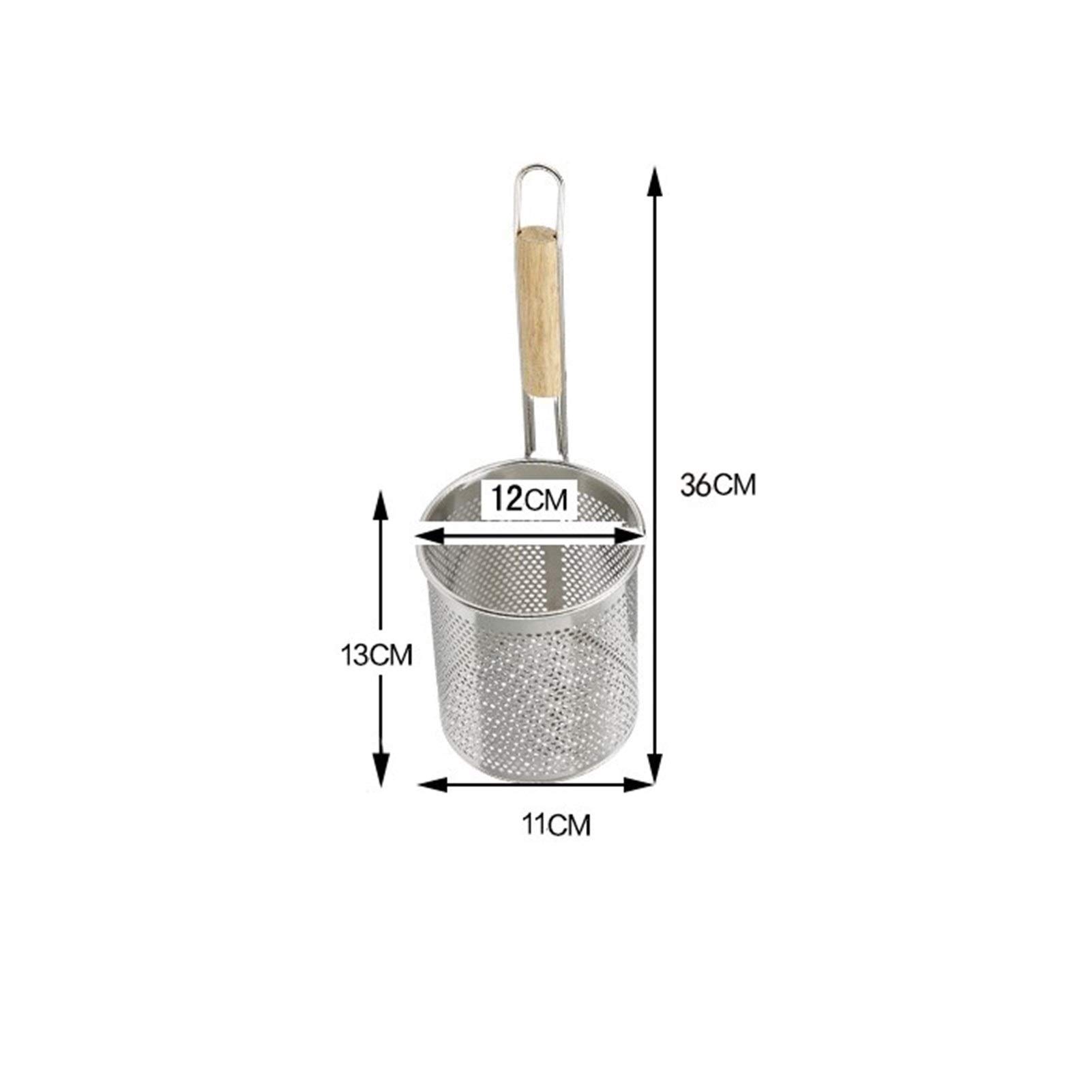 Colador Mango Duradero Caliente Fideos Colador de Malla Tamiz de harina Tamiz Colador Agujero Cesta for cocinar al Coladores de Utensilios Cocina casera Cocinar Arroz y harina /462(12cm)