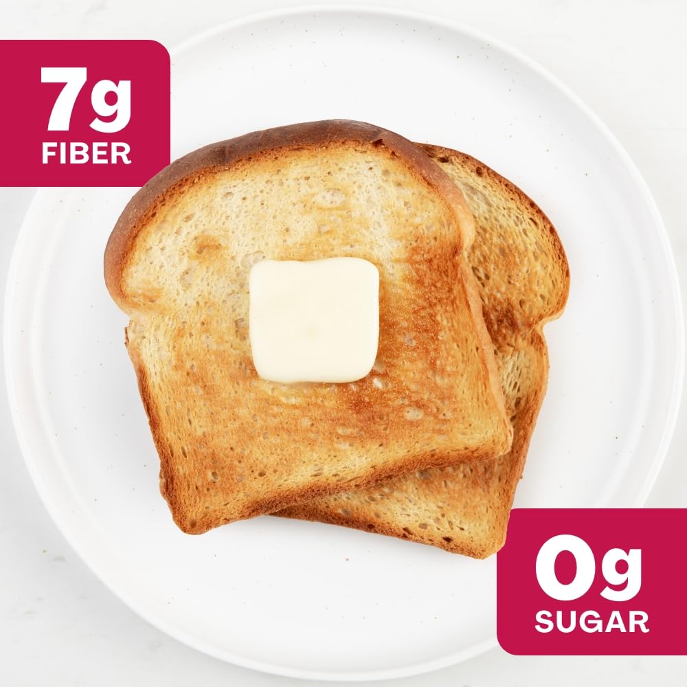 Sola Keto Sweet & Buttery White Bread - Delicious Non-GMO, No Added Sugar, Low Calorie Bread Loaf with 1g Net Carbs (Pack of 3)