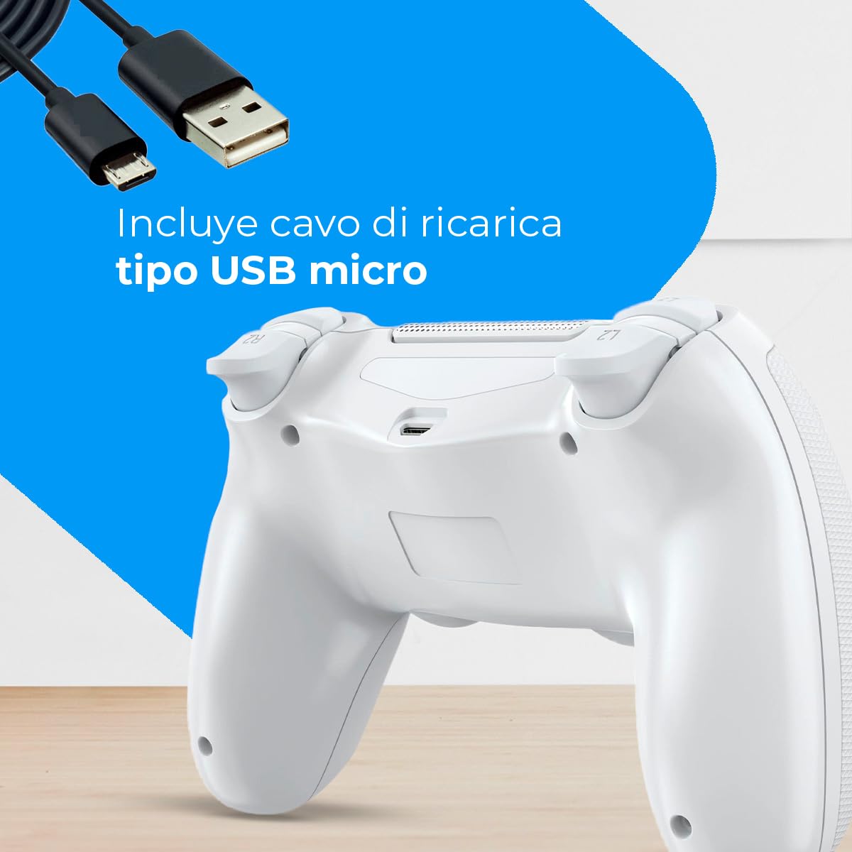 NK Mando Para PS4 PS3 PC Mu00f3vil Inalu00e1mbrico Wireless  Controller Con Dualshock, Funciu00f3n Detecciu00f3n Ejes, Luz LED, Panel 