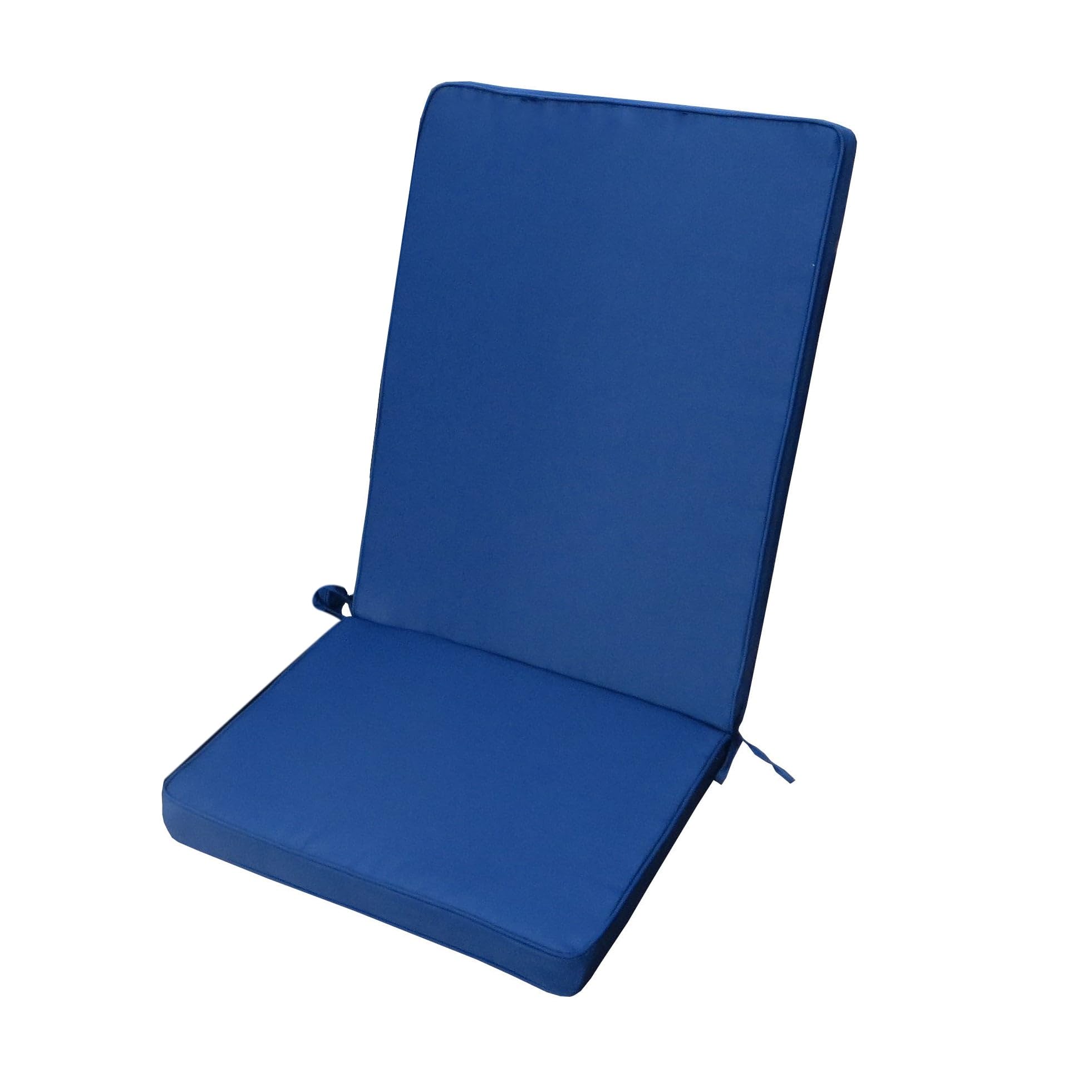 Cuscino imbottito da esterno 40x90 cm con schienale per sedie idrorepellente e sfoderabile - Tortora
