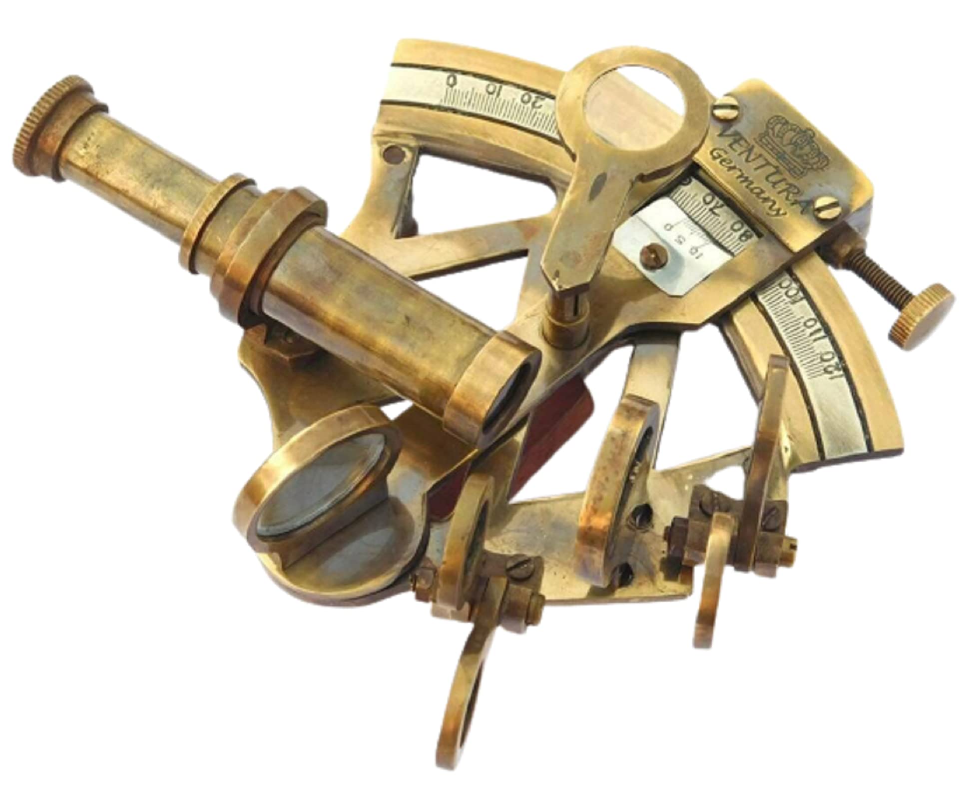 Craft International Brass Nautical Sextant Maritime Astrolabe Marine for Office & Giftng Items, Brass, 3.7 Inch