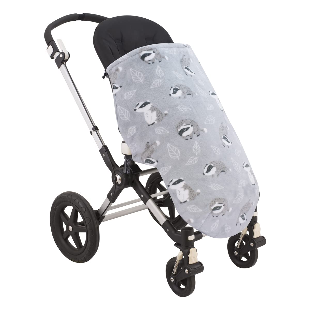 JYOKO Kids Saco Cubrepiés de Invierno Compatible con Portabebés, Sillas de Coche y Cochecitos de Paseo | Polar Teddy Extra Suave | Hecho en España (Badger, Polar Teddy - 80 Cm)
