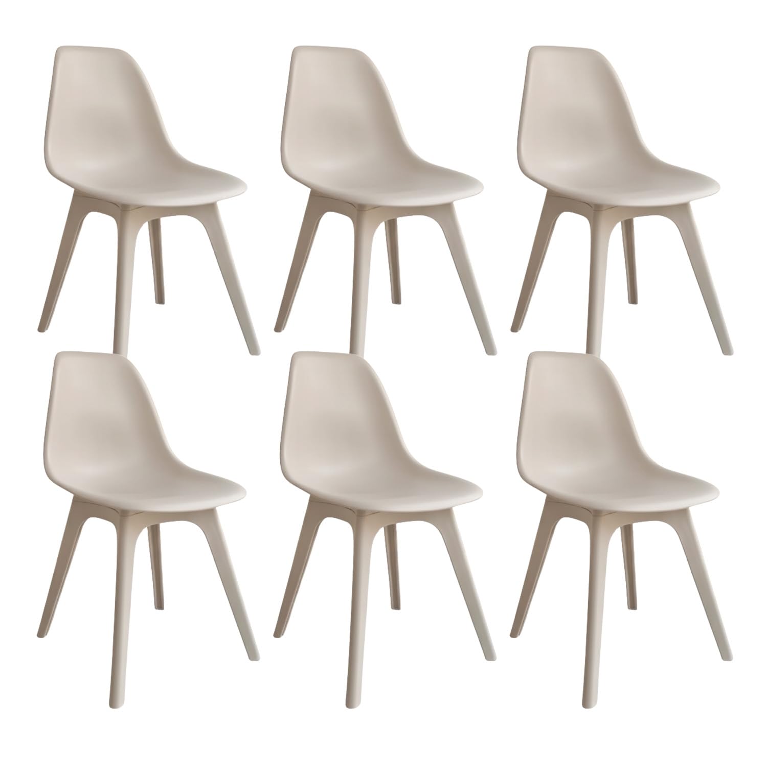 7H SEVEN HOUSE Pack 6 Sillas de Comedor Nórdicas Aroa en Polipropileno para Interior y Exterior 7house