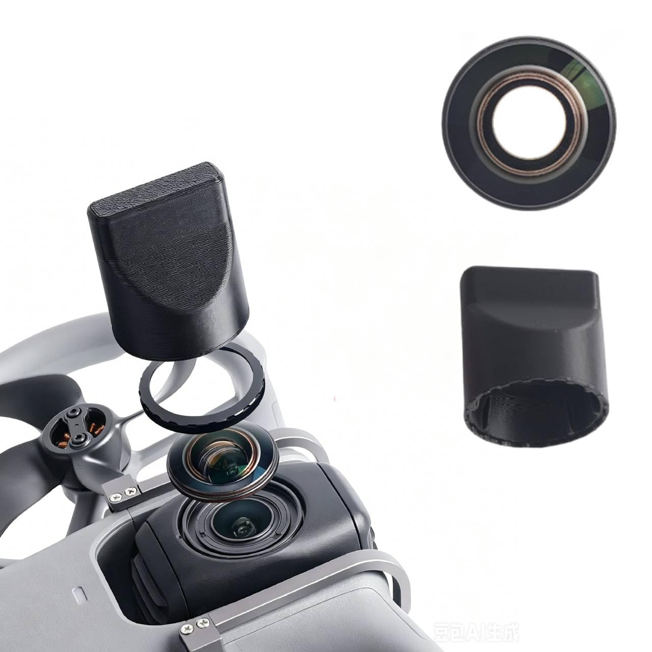 Zestaw wymiennych obiektywów do drona DJI Avata 360 - Wymienne części zamienne do obiektywów zawiera soczewki ze szkła optycznego Avata 360, pierścień ze stopu aluminium i narzędzie