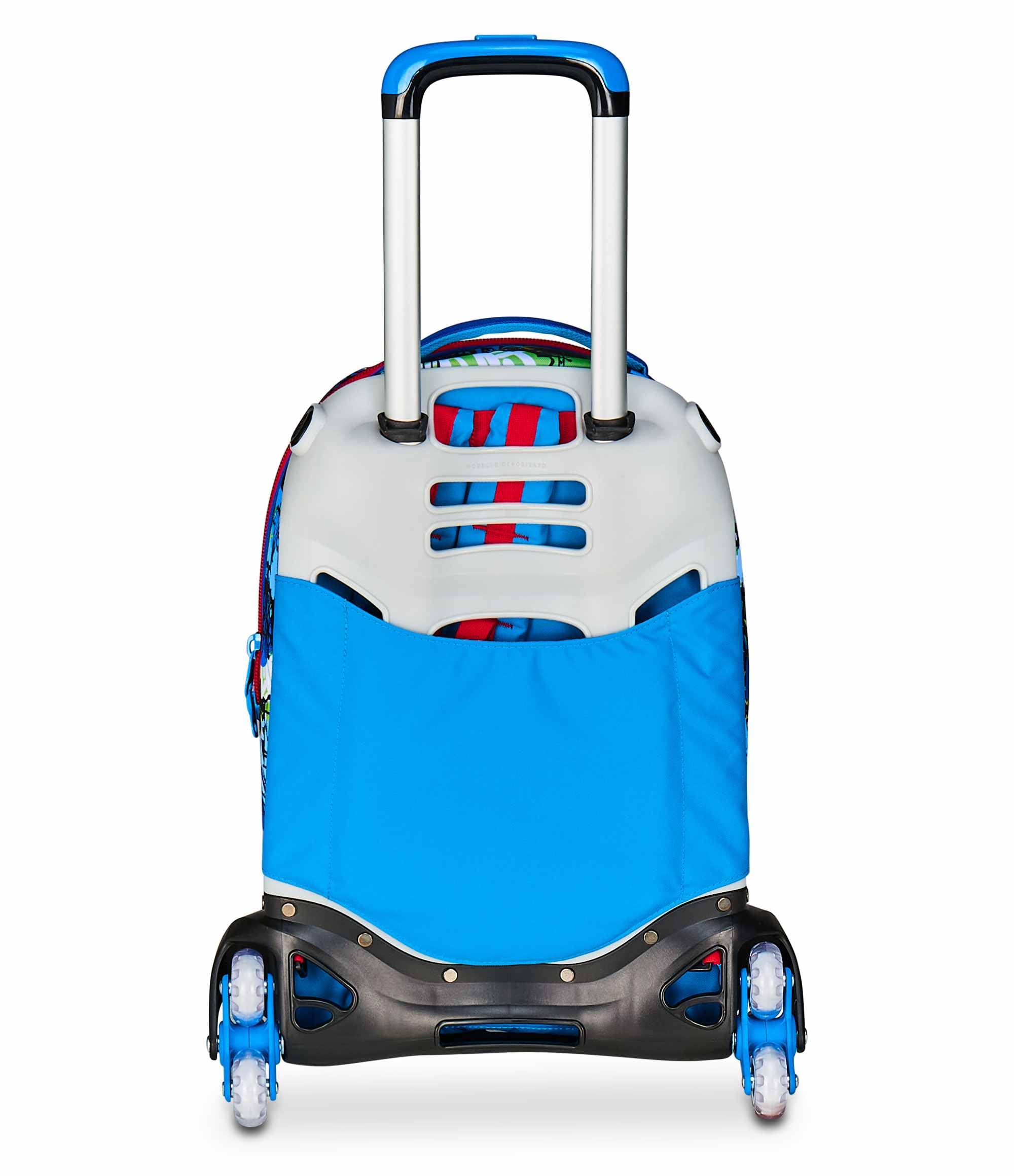 SJ GANG STYLE JAM GANG Trolley Scuola Jack 3 Ruote, Multicolore, 3 in 1, Zaino Triplo Uso con Carrello Sganciabile, 33 L, Zaino Scuola Elementare, Zaino Bambino