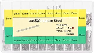 Watch Split Pin 1mm Watch Strap Bracelet Split Pin Stainless Steel Watch Parts Assortment 8-27mm Watch Band Replacement Koma Spring Bar Spring Bar Watch Shop Parts Watch Watch Band Adjustment Spring B
