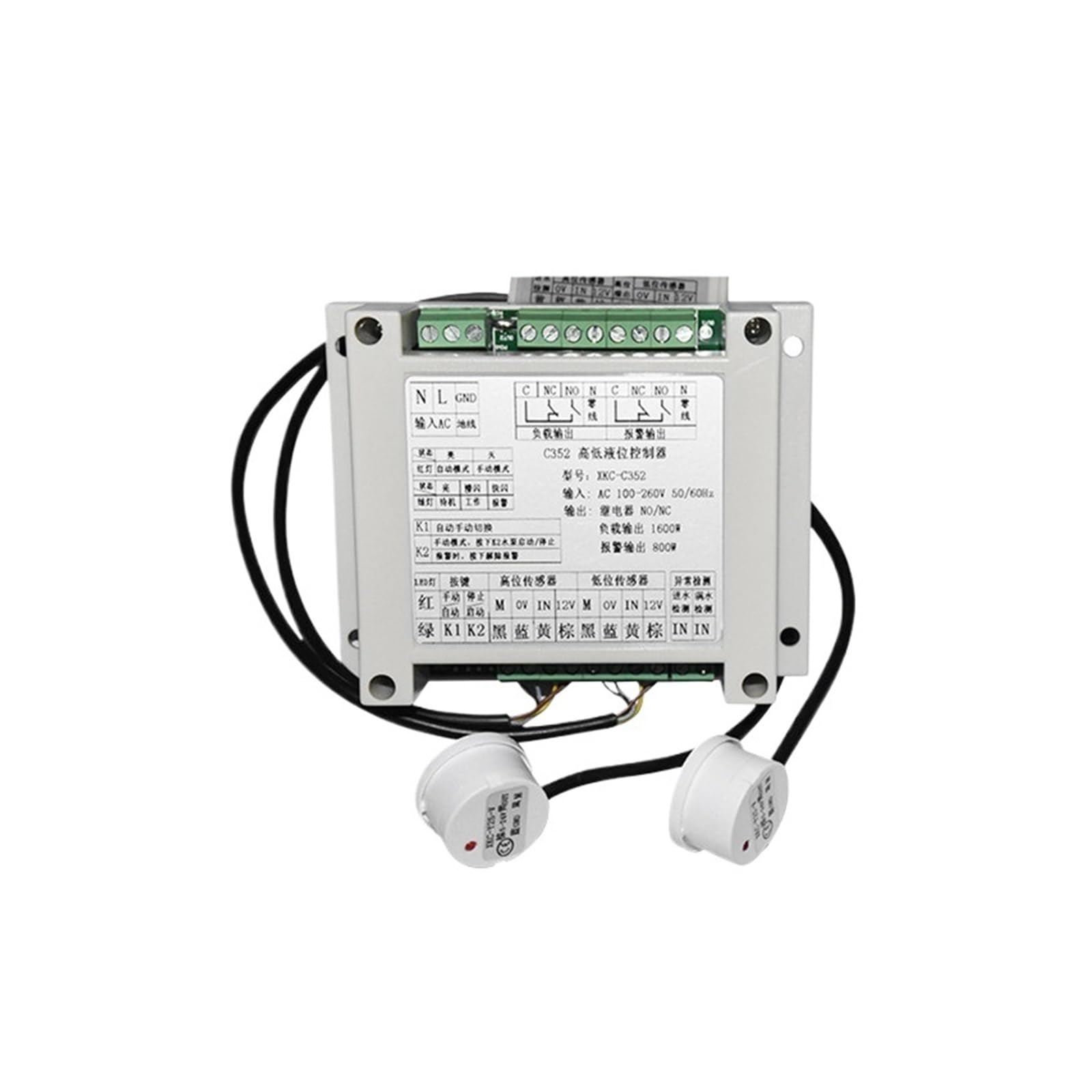 XKC-C352 Controllore di livello senza contatto Sensore di livello 'acqua Sensore di livello Rifornimento automatico 'acqua Sensore del serbatoio 'acqua(C352- No sensor)